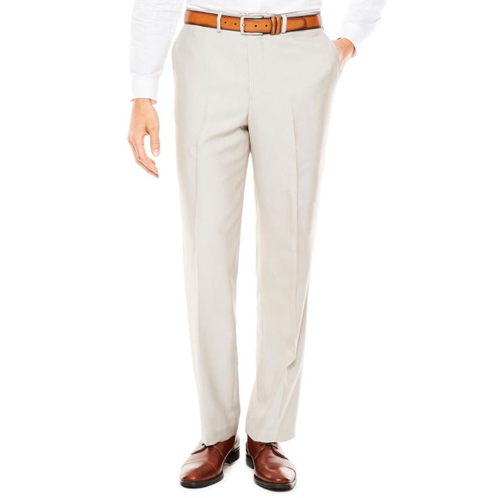 Men's J.ferrar Bone Shimmer Flat-front Tapered-leg Classic Fit Pants