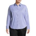 Worthington Long Sleeve Button-front Shirt - Plus