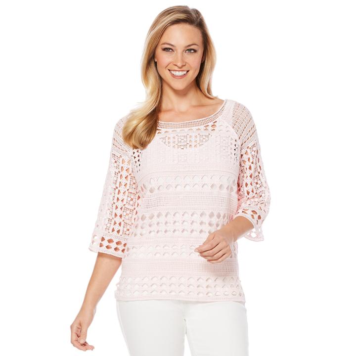 Rafaella 3/4 Sleeve Layered Top