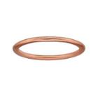 Personally Stackable 18k Rose Gold Over Sterling Silver Satin 1.5mm Ring
