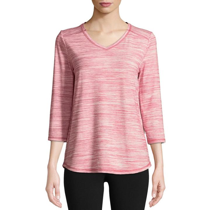 St. John's Bay Active 3/4 Sleeve Twist Back Top
