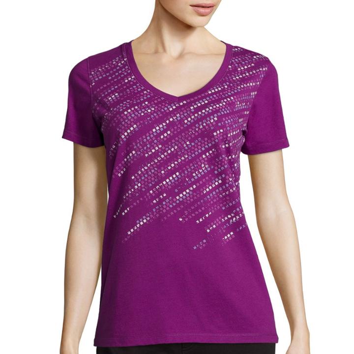 Made For Life&trade; Short-sleeve V-neck Tee - Petite