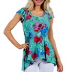 24/7 Comfort Apparel Tropical Paradise Tunic Top