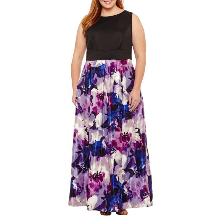 Melrose Sleeveless Evening Gown-plus