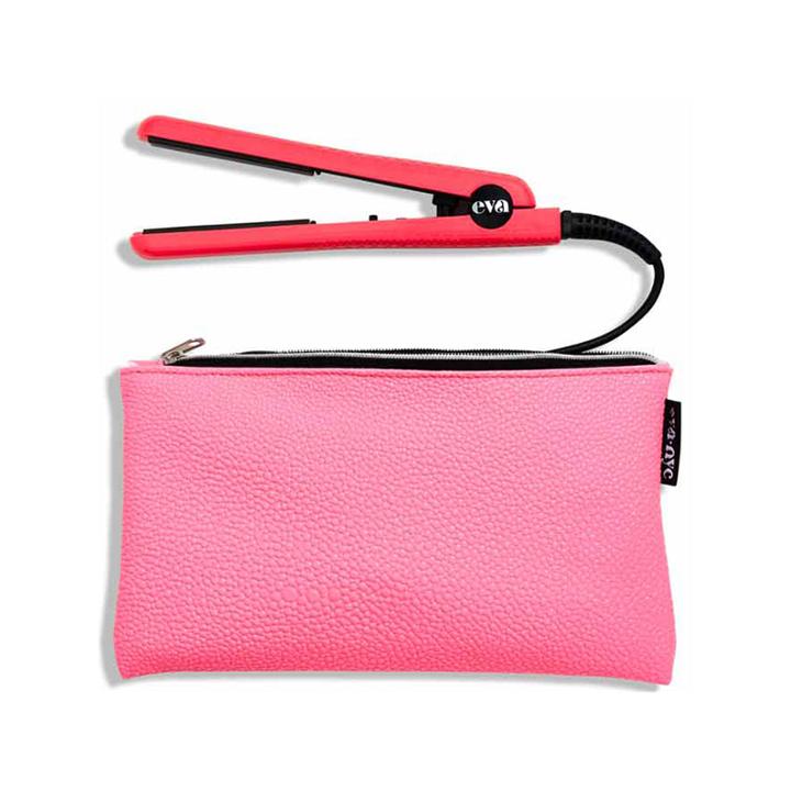 Eva Nyc Mini Heathly Heat Ceramic Styling Iron - Hot Pink 1/2 Flat Iron