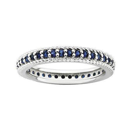 Personally Stackable Lab-created Blue Sapphire Eternity Ring
