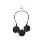 Mixit&trade; Jet 3 Large 3d Flower Necklace