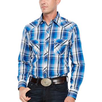 Ely Cattleman Long Sleeve Plaid Snap Shirt