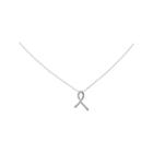 1/10 Ct. T.w. Diamond 14k White Gold Breast Cancer Awareness Slide Necklace
