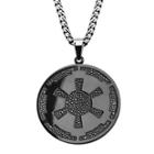 Star Wars Imperial Crest Mens Stainless Steel And Black Ip Pendant Necklace