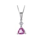Limited Quantities Lab Created Pink Sapphire 14k White Gold Pendant