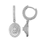 1 Ct. T.w. White Cubic Zirconia Sterling Silver Round Drop Earrings