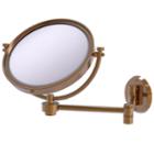 Allied Brass 8 Inch Wall Mounted Extending Make-upmirror 4x Magnification