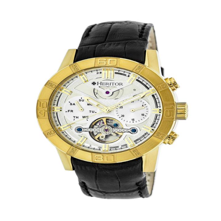Heritor Mens Black Strap Watch-herhr4103