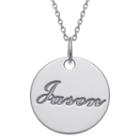 Personalized Womens Sterling Silver Pendant Necklace