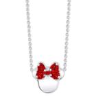 Disney Womens Red Minnie Mouse Pendant Necklace