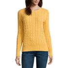St. John's Bay Cable Crew Sweater- Talls