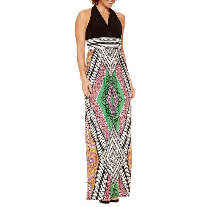London Style Sleeveless Maxi Dress-petites
