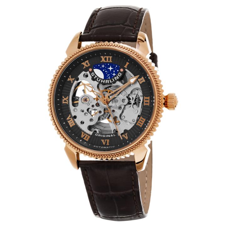 Stuhrling Mens Brown Strap Watch-sp15621