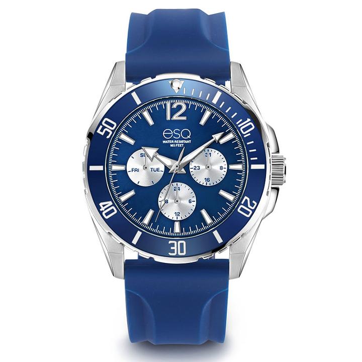 Esq Mens Blue Strap Watch-37esq024501a