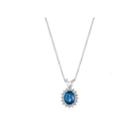Levian Corp Womens 1/3 Ct. T.w. Blue Sapphire 14k Gold Pendant Necklace