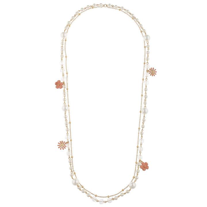 Decree Womens Multi Color Beaded Necklace