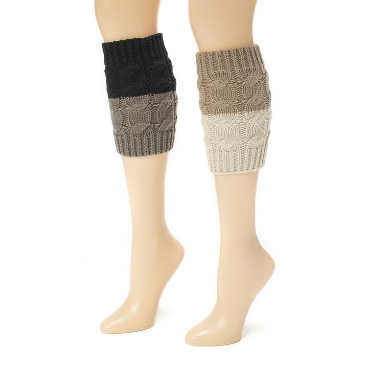 Muk Luks Womens 2-pk. Reversible Boot Toppers