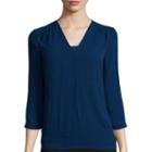 A.n.a 3/4-sleeve V-neck Woven Blouse
