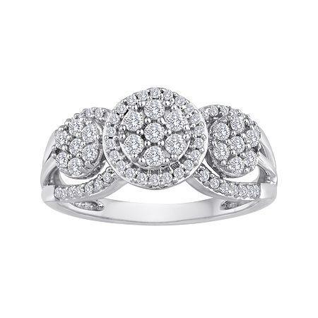 Diamond Blossom 1/2 Ct. T.w. Diamond Triple Cluster Ring