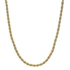 Mens Stainless Steel & Gold-tone Ip 24 4mm Rope Chain