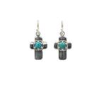 Silver Elements By Barse Genuine Blue Turquoise Drop Earrings