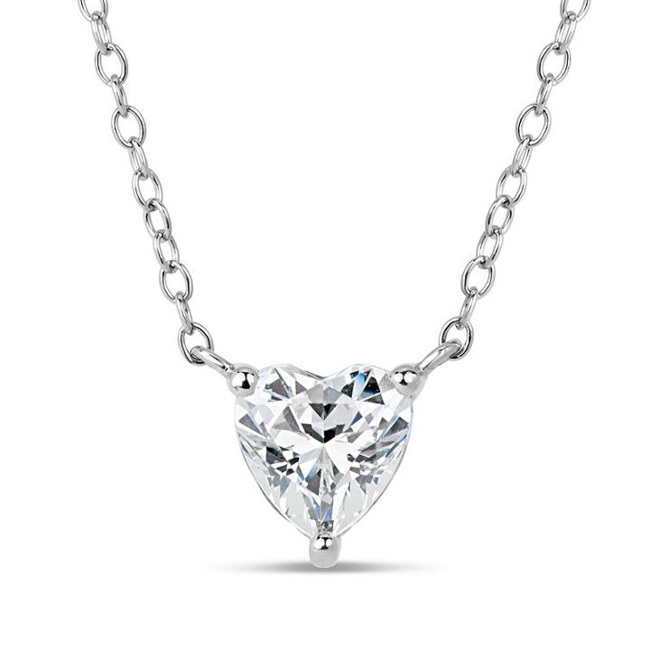 Swarovski Womens 1 5/8 Ct. T.w. White Zirconia 18k Sterling Silver Gold Over Silver Pendant Necklace