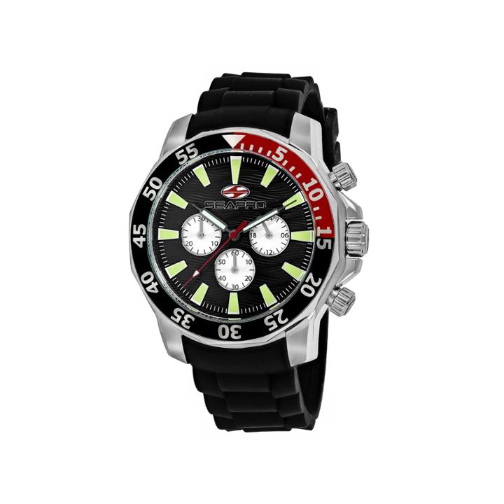 Sea-pro Scuba Explorer Mens Black Strap Watch-sp8332