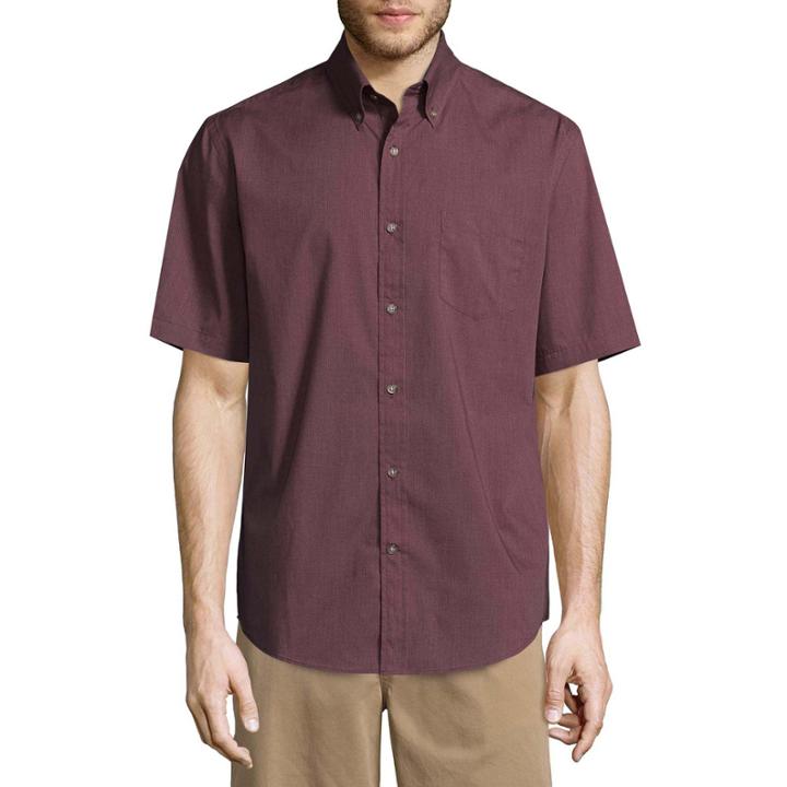 St. John's Bay Poplin Shirt Button-front Shirt