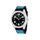 Oceanaut Vault Mens Black Dial And Blue Silicone Strap Watch