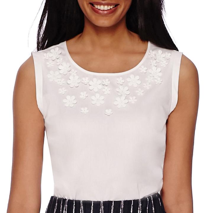 Liz Claiborne 3d Floral Tank Top - Tall