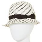 Scala&trade; Black And White Cloche Hat