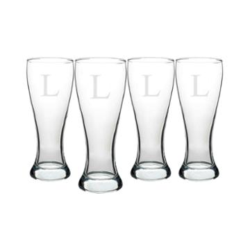 Cathy's Concepts Set Of 4 Personalized Pilsner Glasses