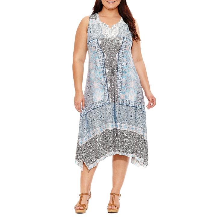 Unity World Wear Sleeveless Beaded Maxi Dress-plus