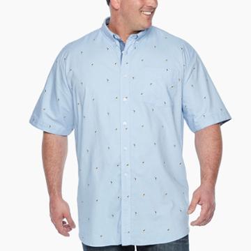 Jachs New York Short Sleeve Button-front Shirt-big And Tall