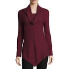 By & By Long Sleeve Cowl Neck Rayon Blouse-juniors