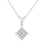 Womens 1/5 Ct. T.w. Genuine White Diamond Pendant Necklace