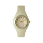 Olivia Pratt Womens Gold-tone Cream Silicone Strap Watch 15310s