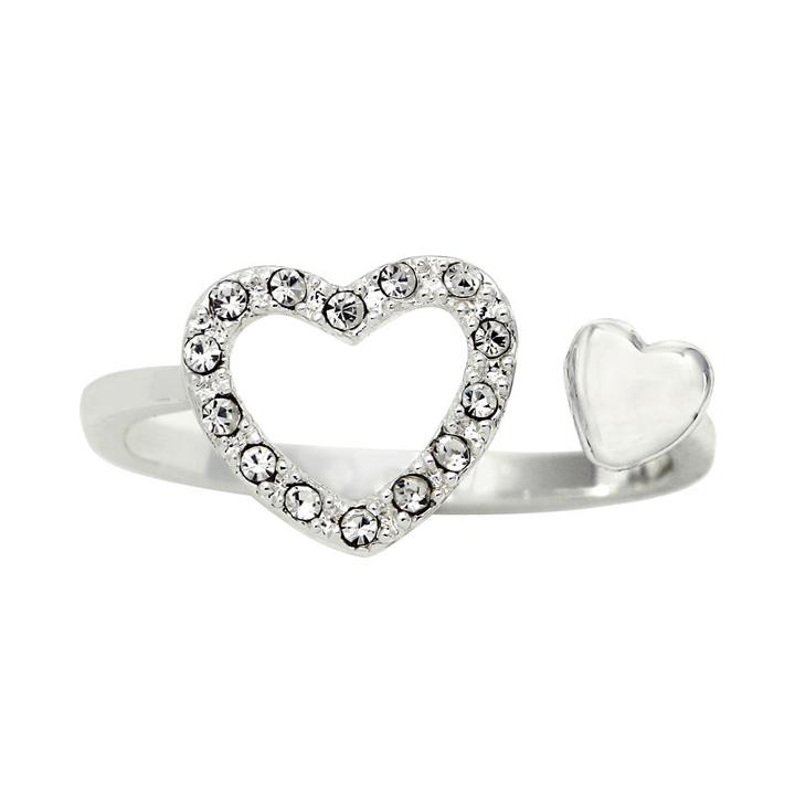 The Skinny Crystal Heart Ring