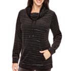 Made For Life&trade; Velour Metallic-striped Cowlneck Tunic - Tall