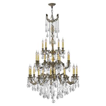 Windsor Collection 25 Light 3-tier Antique Bronzefinish And Clear Crystal Chandelier