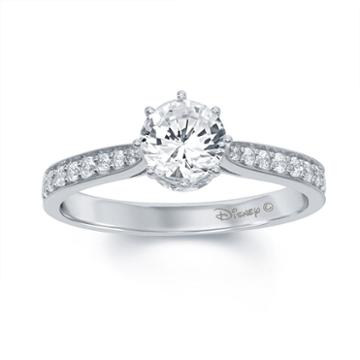 Enchanted Disney Fine Jewelry 1 C.t.t.w. Diamond 14k White Gold Disney Princess Tiara Ring