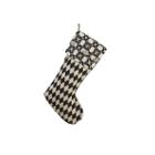 22 Black And Beige Diamond Motif Rhinestone Christmas Stocking