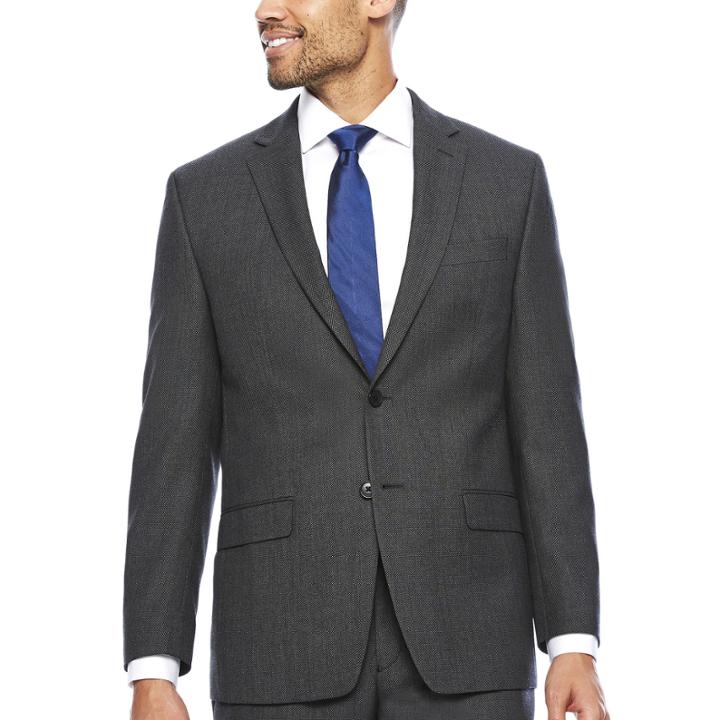Collection By Michael Strahan Charcoal Neat Jacket