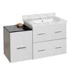 37.75-in. W Wall Mount White Vanity Set For 1 Holedrilling Bianca Carara Top White Um Sink